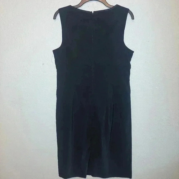 SIGNATURE BY SANGRIA Little BLACK SHEATH STYLE PANEL DRESS SIZE 14 - Picture 5 of 7